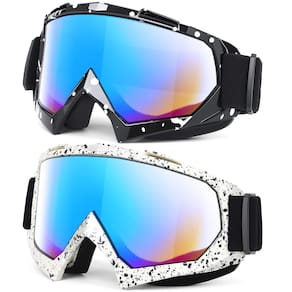 Óculos de motocross MAMBAOUT Adult Dirt Bike, pacote com 2 unidades UV400