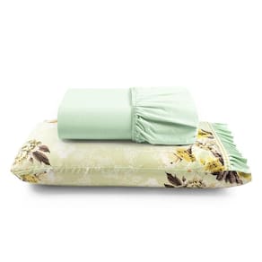 Jogo De Cama Lençol Solteiro Minuano 100% Algodão 2 Peças - Verde - 100% Algodão