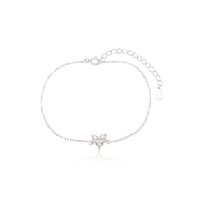 Pulseira Minimalista Três Pontos De Luz Prata 925