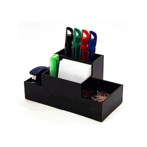 Organizador De Mesa Para Escritório Em Acrílico Preto 3 Mm