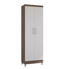 Armário Multiuso 2 Portas Poquema Chocolate/offwhite