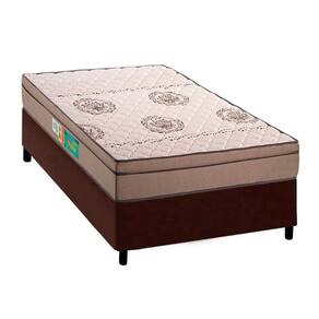 Conjunto Box Solteiro: Colchão Espuma Polar D33 Pérola + Base CRC Courano Brown (88x188)