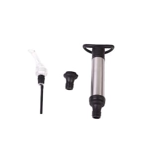 Kit Vinho Com Bomba A Vácuo E Aerador Em Aço Inox Kenya Preto