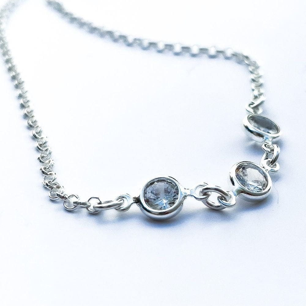 Colar Choker Com Zirconias Prata 925