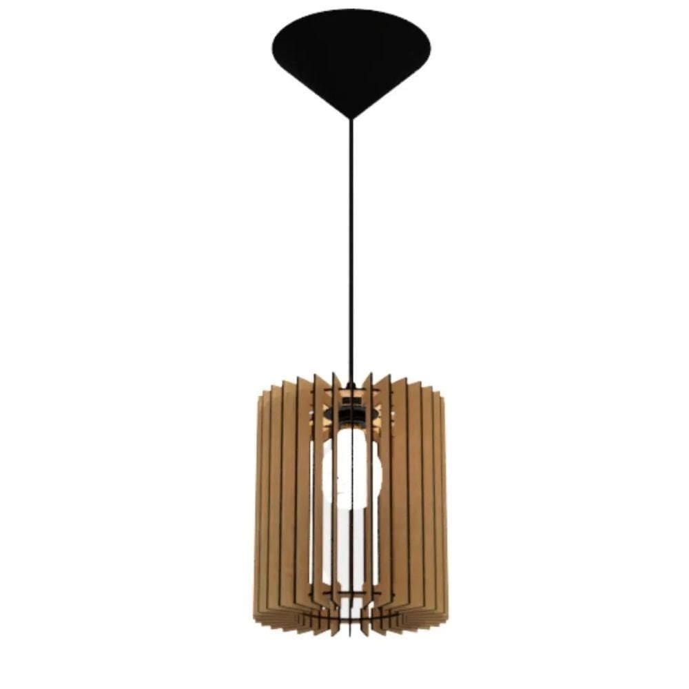 Luminária Teto Tipo Pendente Turmalina Mdf - Completa Mdf Cru