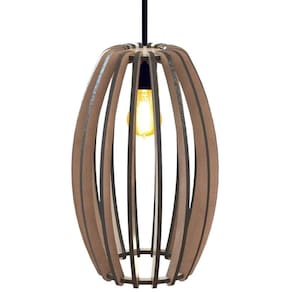 Luminária Teto Tipo Pendente Imperial Mdf - Completa Mdf Cru