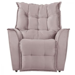 Poltrona Do Papai Reclinável Carinho Veludo - Star Confort Rose