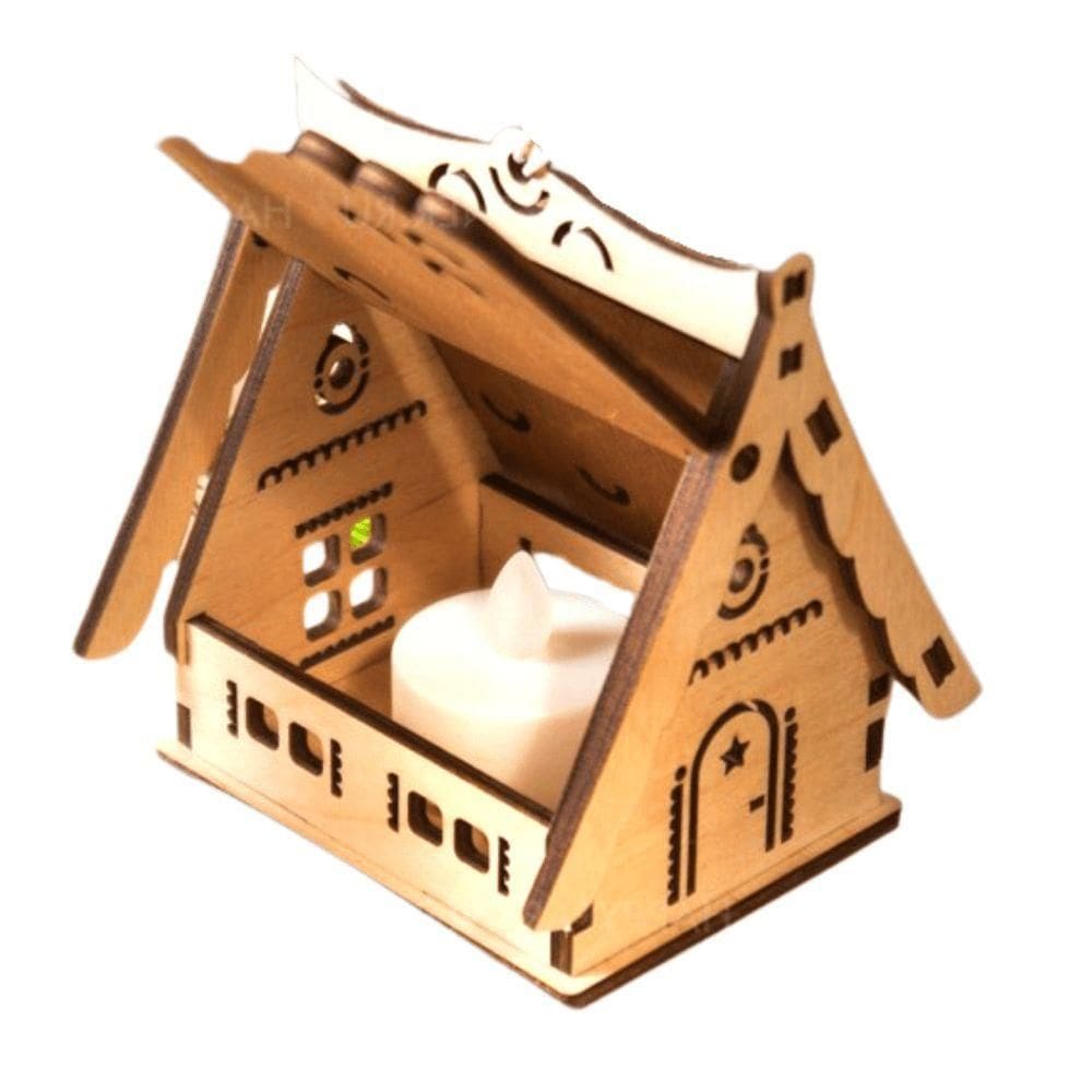 Castiçal Casa Com Vela Eletrônica