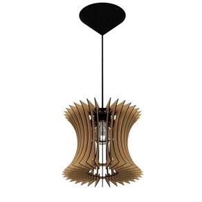 Luminária Teto Tipo Pendente Curva Mdf - Completa Mdf Cru