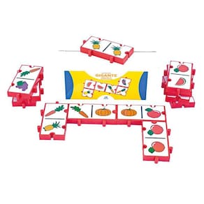 Jogo Dominó Gigante Frutas E Legumes De Encaixe Educativo