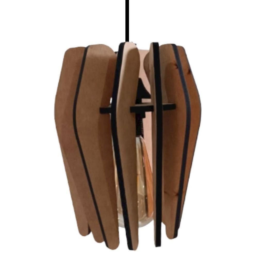 Luminária Teto Tipo Pendente Roma Mdf - Completa Mdf Cru
