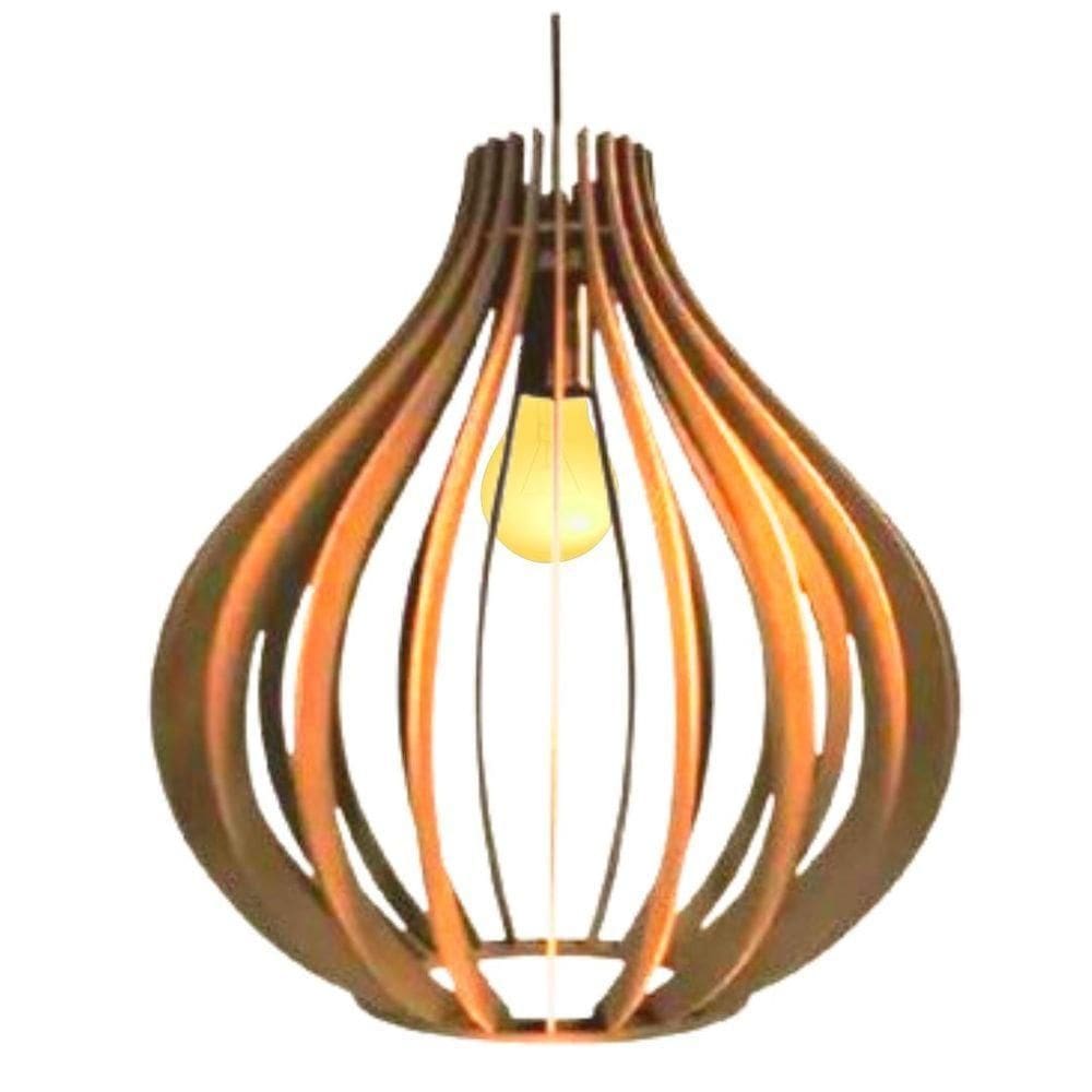 Luminária Teto Tipo Pendente Filipinas Mdf - Completa Mdf Cru