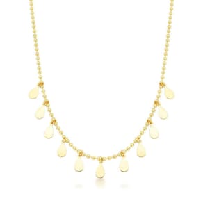 Colar Choker Corrente Bolas E Chapinhas Banhado A Ouro 18k