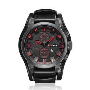 Relógio Masculino Curren 8225 Technos Preto E Marrom