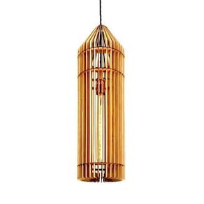 Luminária Teto Tipo Pendente Torre Mdf - Completa Mdf Cru
