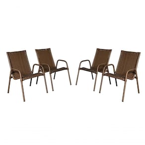 Kit 4 Cadeiras Ipanema Area Externa, Jardim Junco Bronze