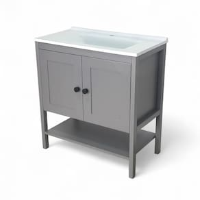 Gabinete para Banheiro 2 Portas Hudson Cinza Eiffel