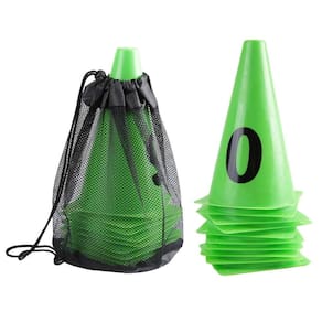 Marcador de espaço numerado VGEBY Football Cones de 23 cm (10 unidades)