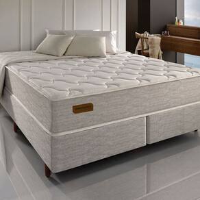 Conjunto Casal com Colchão e Cama Box Ammezen Firme 138cm X 188cm X 67cm Bege