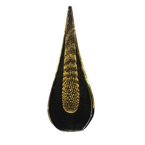 Escultura Em Cristal Murano Com Ouro São Marcos 7x14x39cm