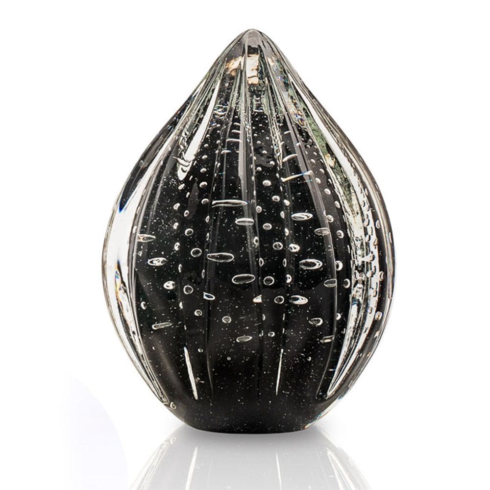 Vaso Pinha Em Cristal Murano Preto São Marcos