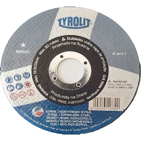 Disco de Corte 4.1/2" 115x1x22,2 Basic 2 em 1 Cinza Tyrolit