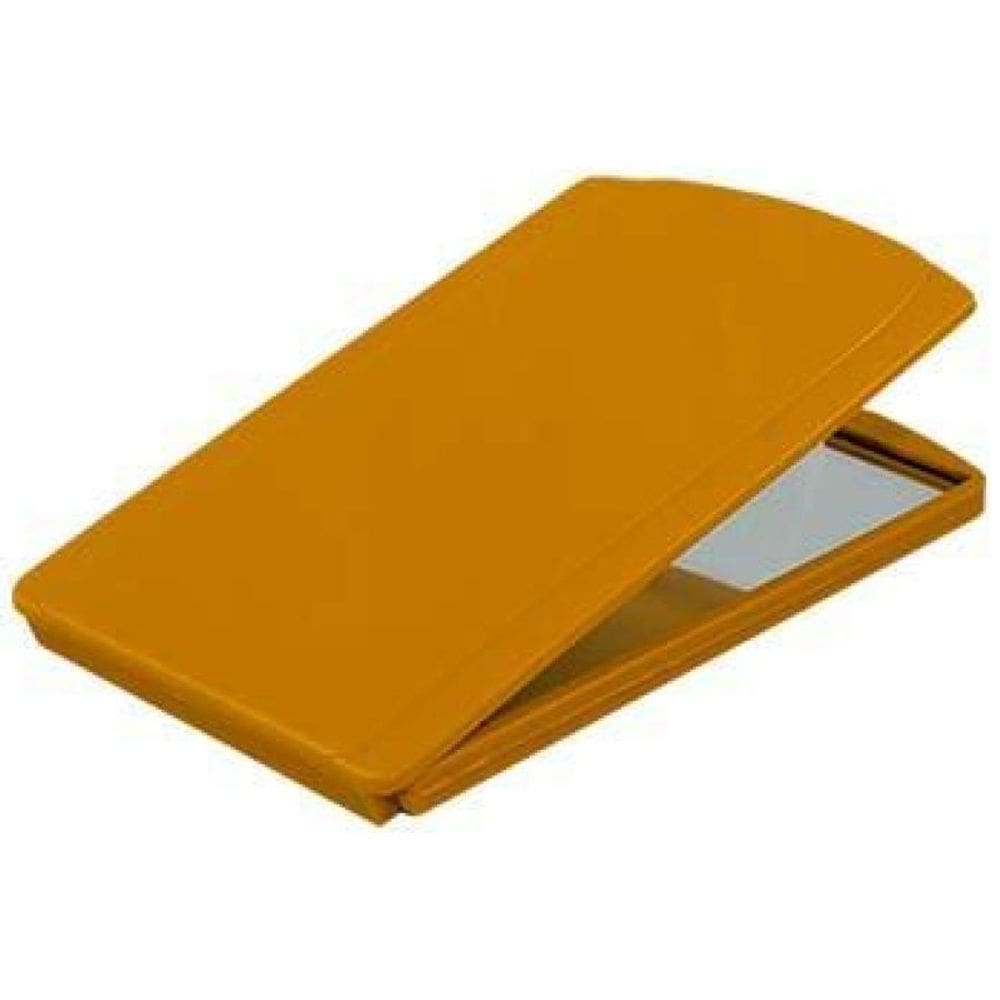 Kit 4 Espelhos De Bolsa Dourado Plástico Premium