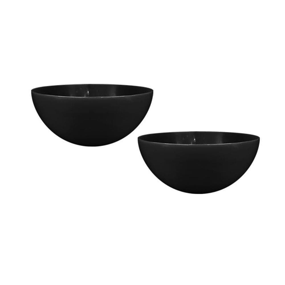 Kit 2 Mini Bowl Preto 240Ml Plástico Premium
