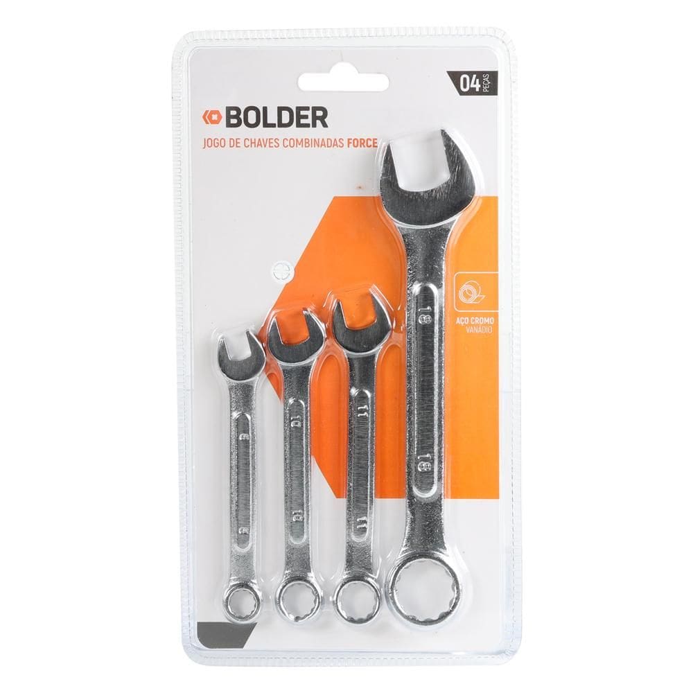 Jogo de Chave Combinadas com 4 Peças Force Bolder