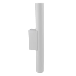 Arandela Cilindro Luxo Branco 35cm Led 12W 3 em 1 Bivolt