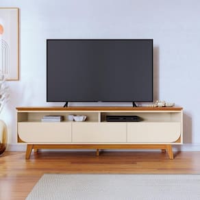 Bancada Para 75 Polegadas Orion Cinamomo Off White