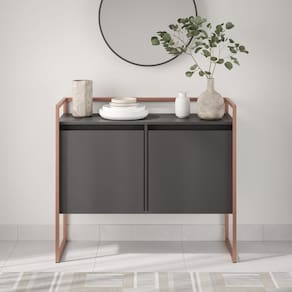 Buffet Industrial Para Sala Irlanda Preto Cobre