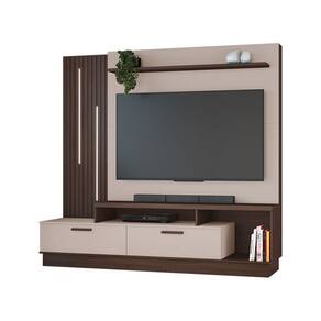 Estante Home para TV até 65 Polegadas Despertar JCM Móveis Café Soft/Off