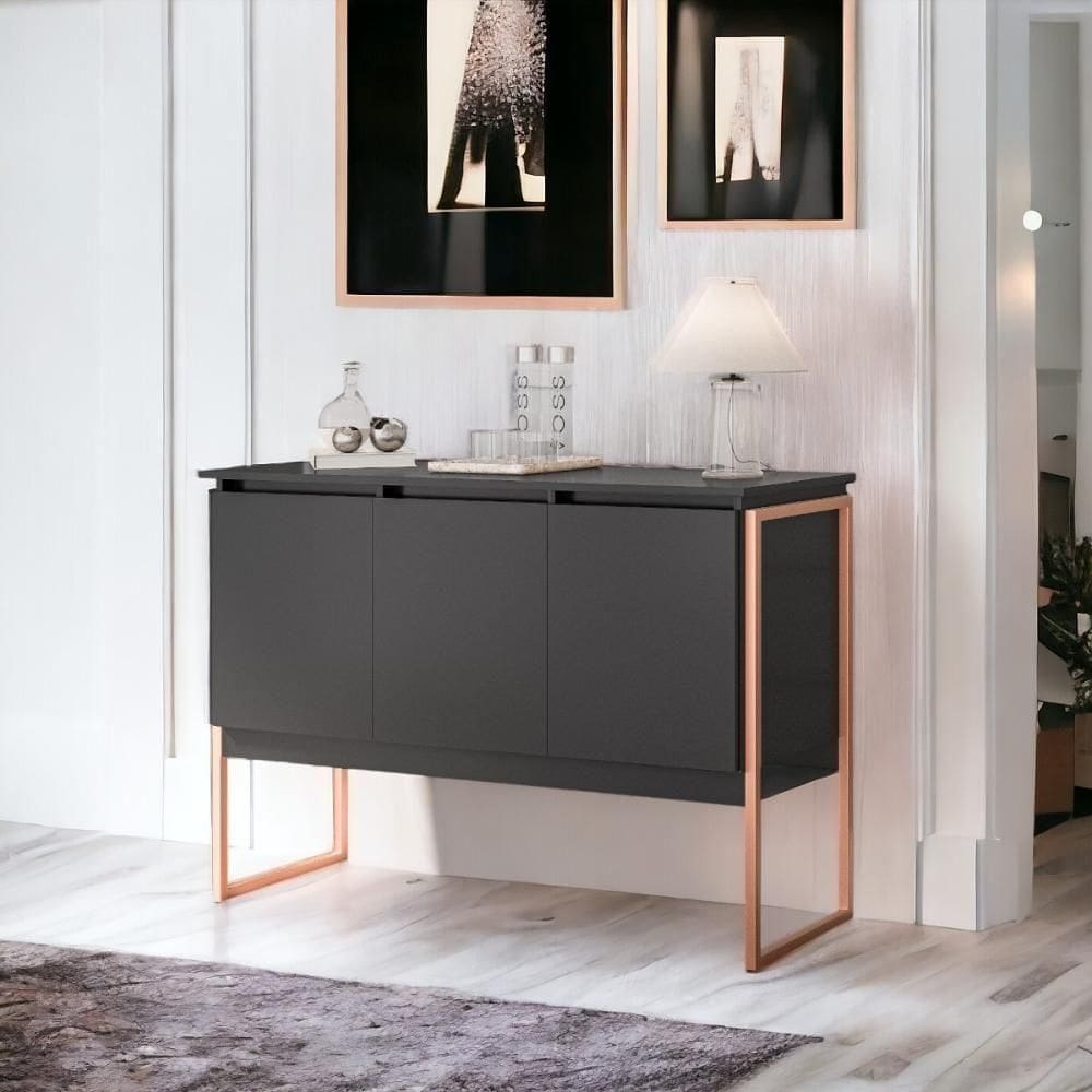 Balcão Buffet Bolzano Preto Cobre