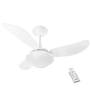 Ventilador Veneza 3 Pás 110v Branco E Controle