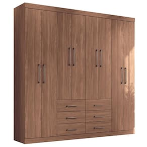 Guarda Roupa 8 Portas Casal Com Espelho Turim Jabotá