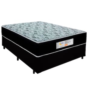 Cama Box Casal Suede + Colchão Molas Ensacadas SerenePrime Sonnolux 138x188x65