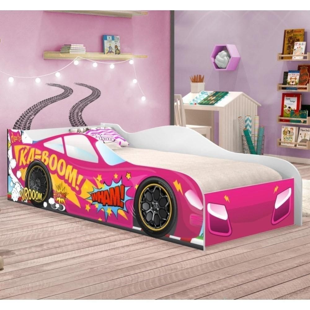 Cama Faísca Carro Sport Infantil Rosa