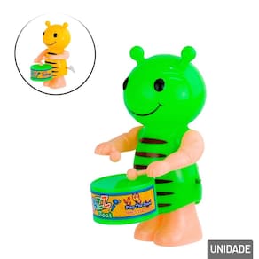 Abelha Plástico à Corda com Tambor Color - Tudo em Caixa