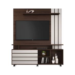 Estante Home para TV até 65 Polegadas Serrano JCM Móveis Café Soft/Off