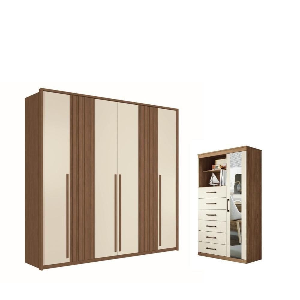 Conjunto De Quarto Anhanguera Jatoba Areia