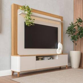 Home Theater Com Led Roma Tauari Off White Fosco