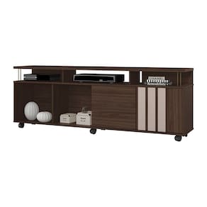 Rack para TV até 70 Polegadas Atraente JCM Móveis Café Soft/Off