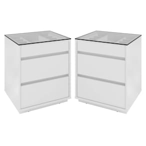 Conjunto De Mesas De Cabeceira Cuiabá Branco