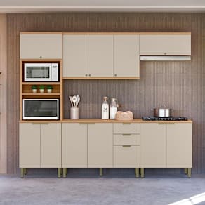 Conjunto Cozinha Compacta Tocantins Jequitiba Off White