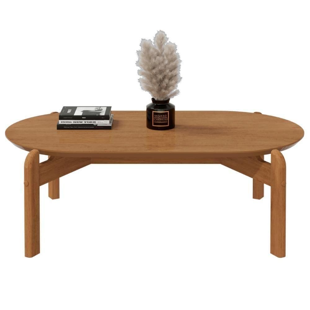 Mesa De Centro Oval Colombo Cedro