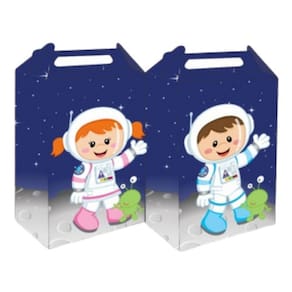 Kit 10 Maletinhas Lembrancinha Astronauta Espaço Festa Aniversário