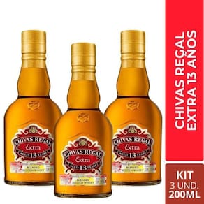 Kit 3 Whisky Chivas Regal Extra 13 Anos 200ml