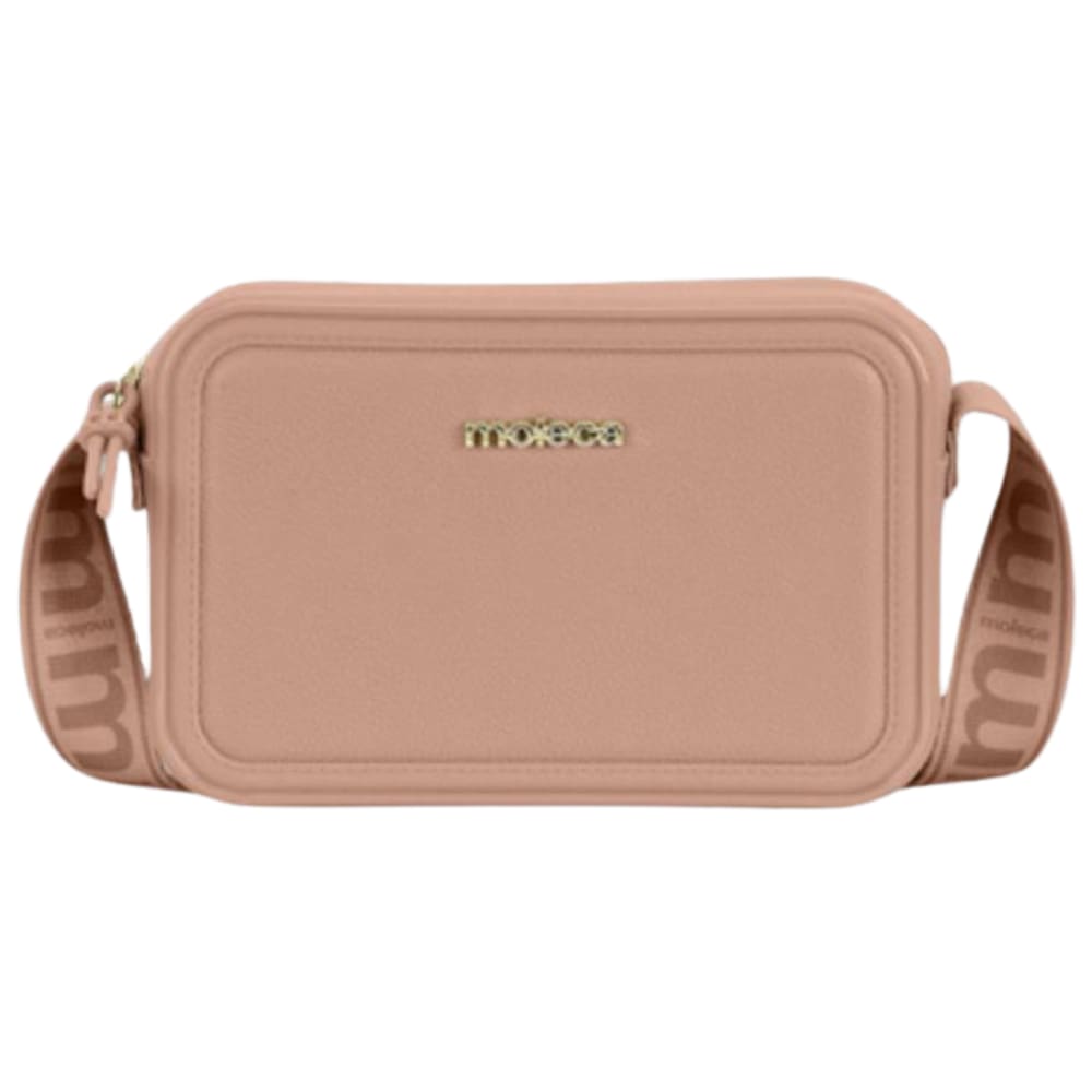 Bolsa Moleca Transversal Pequena Alça Larga Feminina Nude