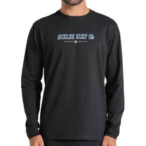 Camiseta Hurley Manga Longa Poster WT25 Masculina Preto